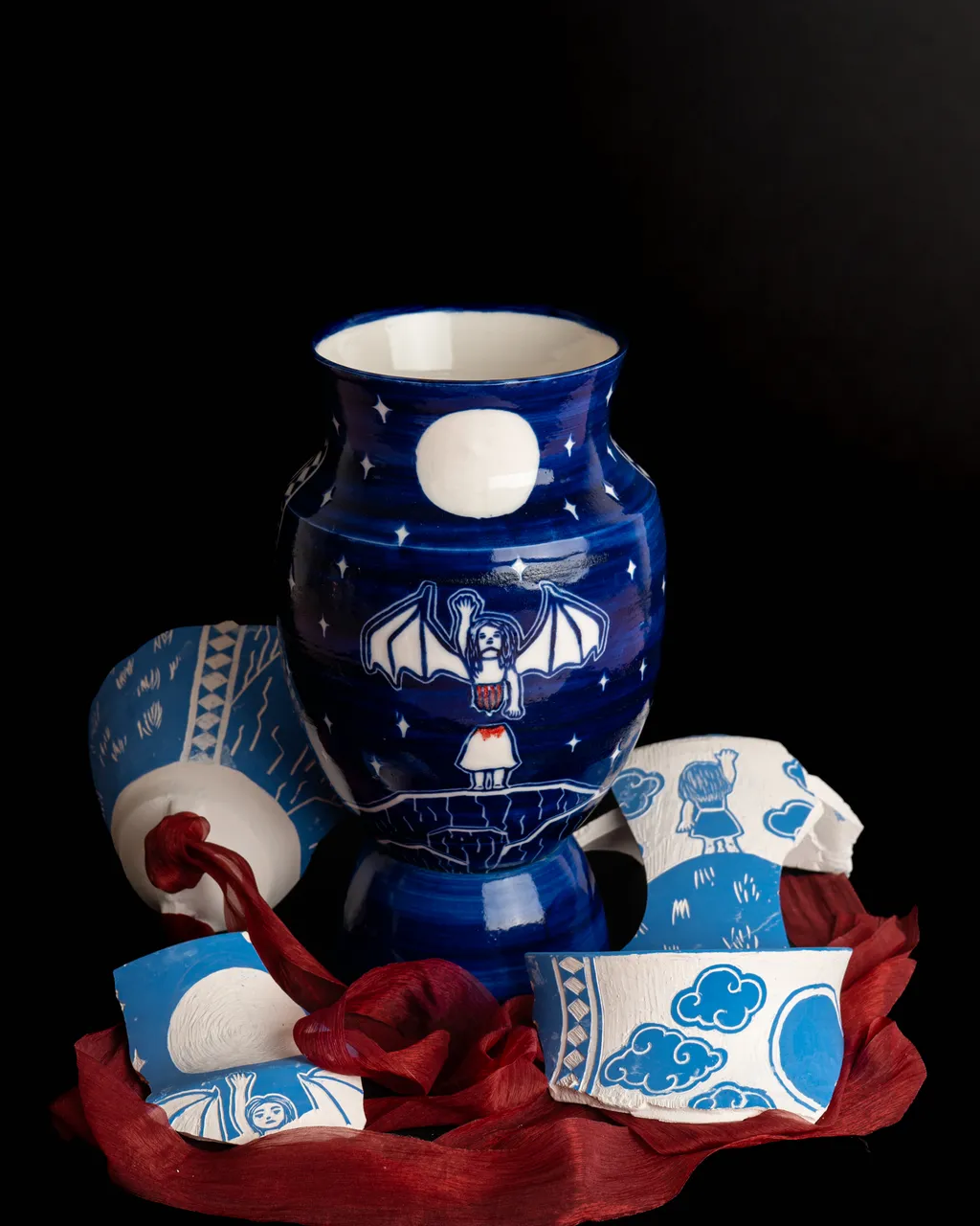 Manananggal — Porcelain Vessel